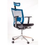 Scaun ergonomic, birou PRO356, sezut reglabil in plan orizontal, sistem multiblock, aluminiu - imagine 2