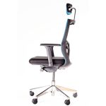 Scaun ergonomic, birou PRO356, sezut reglabil in plan orizontal, sistem multiblock, aluminiu - imagine 5