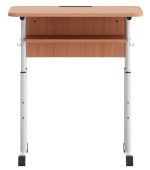 Banca scolara individuala cu inaltime reglabila, teava rotunda PRO10323 Neagra si Gri - imagine 9