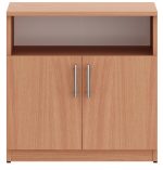 Dulap pentru imprimanta Eliss 800 x 450 x 650 mm PRO10736, 2 usi, PAL melaminat, Cant ABS, Fag - imagine 3