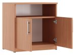 Dulap pentru imprimanta Eliss 800 x 450 x 650 mm PRO10736, 2 usi, PAL melaminat, Cant ABS, Fag - imagine 2
