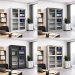 Dulap metalic cu uși glisante si plexiglas 1200x450x1900 mm PRO166Plexiglas - imagine 2