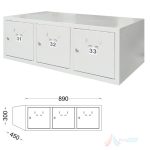 Corp Suprapozabil pentru vestiar cu 3 uși 889x450x300 mm PROPD843 - imagine 3