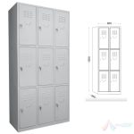 Vestiar 3x3 MIC 890x450x1500 mm PRON830 - imagine 3