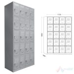 Vestiar 4x5 MARE 1175x500x1800 mm PRONC885 - imagine 2