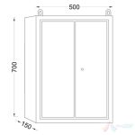 Dulap pentru chei 500x150x700 mm PROND1021/1 - imagine 3