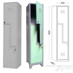 Vestiar 2 uși Z 400x450x1800 mm PROZB856 - imagine 3