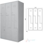 Vestiar 6 uși Z 1150x450x1800 mm PROZC859 - imagine 3