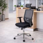Scaun ergonomic, birou PRO383, manere reglabile, sistem multiblock, aluminiu