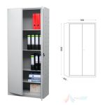 Fișet metalic cu 4 polițe 800x350x1800 mm PROA152 - imagine 2