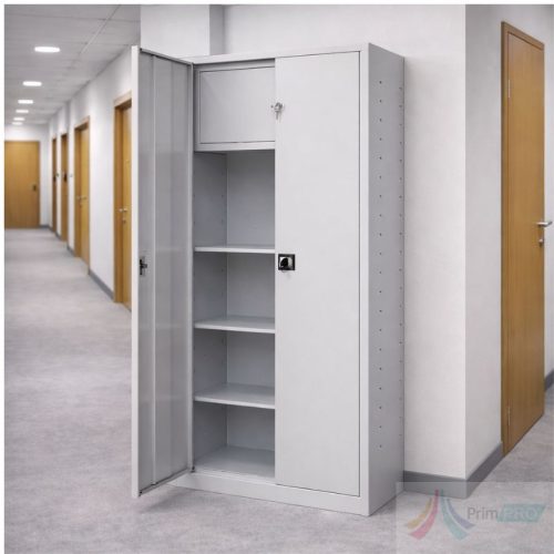 Fișet metalic cu casetă și 3 polițe