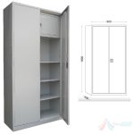 Fișet metalic cu casetă și 3 polițe 900x400x1800 mm PROA180 - imagine 3