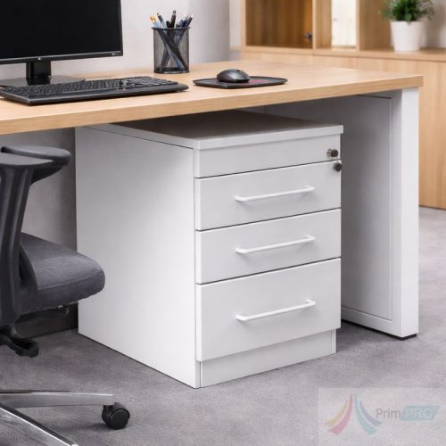 Casetieră mobilă cu 3 sertare, blat metal