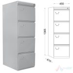 Fiset/ Clasificator cu 4 sertare 450x610x1365 mm PROA155 - imagine 3