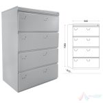 Fiset / Clasificator 2x4 sertare 840x610x1365 mm PROC137 - imagine 2