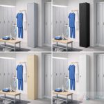 Vestiar 1 ușă compartimentat 400x450x1800 mm PROPA872 - imagine 2