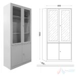 Dulap 4 uși, plexiglas si metal 900x400x1900 mm PROC151 - imagine 3