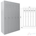 Vestiar 5 uși 1200x450x1800 mm PROPD856 - imagine 2