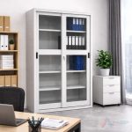 Dulap metalic cu uși glisante si plexiglas 1200x450x1900 mm PRO166Plexiglas