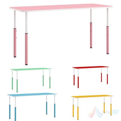 Descoperă masa grădiniță dreptunghiulară, având dimensiunile de 1200 x 500 mm, special concepută pentru a răspunde nevoilor tuturor celor trei grupe de vârstă din grădiniță - mică, mijlocie și mare. Această masă este o soluție extrem de versatilă și practică pentru mediile de învățare interactivă și adaptabilă, furnizând un spațiu ideal și propice pentru desfășurarea unei varietăți de activități educative și recreative.
