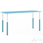 Masa dreptunghiulara gradinita cu inaltime reglabila, 120 x 50 cm PRO10994, Roz, Albastru, Verde, Galben, Rosu - imagine 4