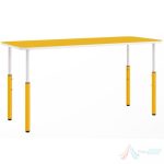 Masa dreptunghiulara gradinita cu inaltime reglabila, 120 x 50 cm PRO10994, Roz, Albastru, Verde, Galben, Rosu - imagine 5