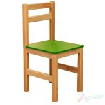 Scaun gradinita color din lemn PRO11716, Albastru, Galben, Rosu, Verde, Natur - imagine 5