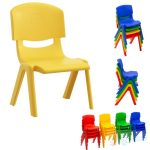 Scaun stivuibil gradinita 30 cm PRO10841 Roz, Verde menta, Verde Galbui, Galben, Albastru - imagine 3