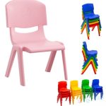 Scaun stivuibil gradinita 30 cm PRO10841 Roz, Verde menta, Verde Galbui, Galben, Albastru - imagine 5