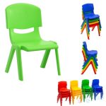 Scaun stivuibil gradinita 30 cm PRO10841 Roz, Verde menta, Verde Galbui, Galben, Albastru - imagine 6