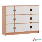 Dulap gradinita cu 12 usi PRO11346 MDF Alb - imagine 3