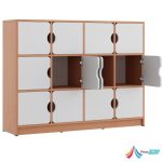 Dulap gradinita cu 12 usi PRO11346 MDF Alb