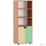 Uși din MDF Dulapul este echipat cu două uși din MDF, fără mânere, având doar o parte decupată în partea superioară pentru deschidere ușoară. Acest design contribuie atât la siguranța copiilor, eliminând riscul accidentărilor, cât și la un aspect modern.