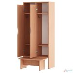 Vestiar gradinita cu 2 usi si bancuta PRO11338 Fag - imagine 3