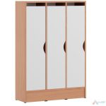 Vestiar gradinita cu 3 usi MDF PRO11334, Alb