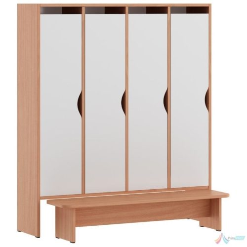 Depozitare eficientă Vestiarul oferă un spațiu generos pentru depozitarea hainelor și accesoriilor. Cu compartimente dedicate pentru genți, umbrele sau jucării, acesta asigură o organizare optimizată, contribuind la menținerea ordinii în grădiniță.