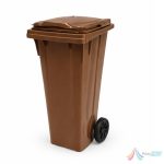 Pubelă 120L HDPE cu roți | Tomberon 120 litri plastic exterior rezistent - imagine 4