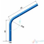 Brat D60mm 40+60cm 100cm, galvanizat, 120 grade PROD60A - imagine 2