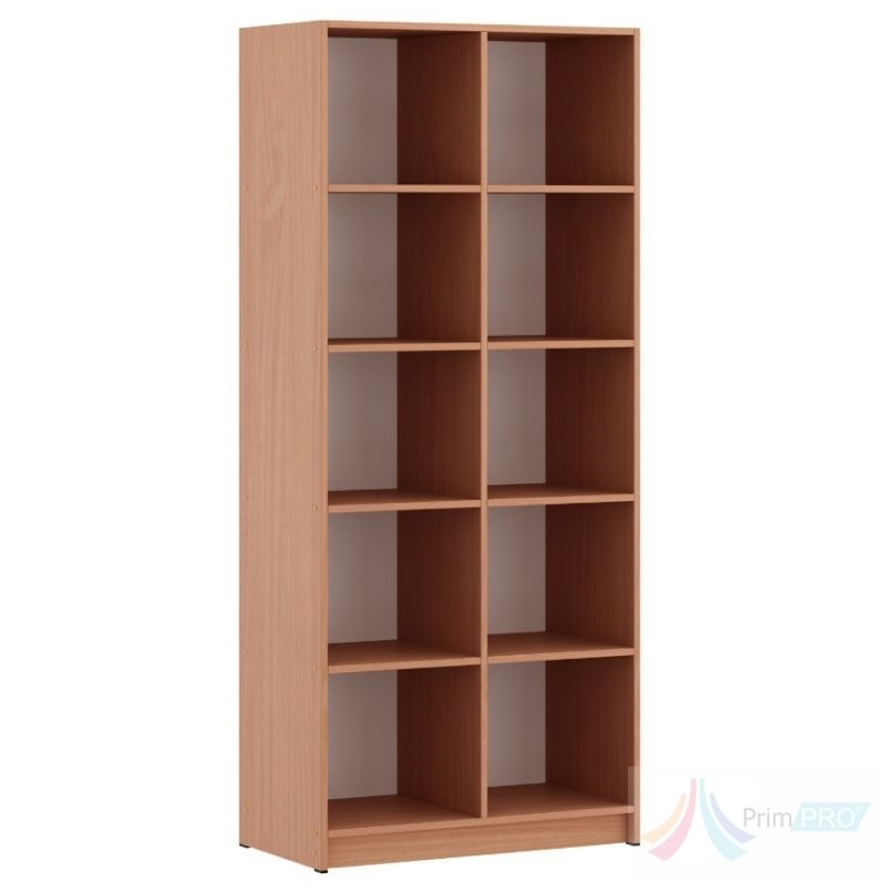 Biblioraft birou 800 x 400 x 1900 mm Biblioraft birou 800 x 400 x 1900 mm PRO10729, 10 compartimente fara usa, PAL melaminat, Cant ABS, Fag - imagine 1