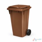 Pubelă 240L HDPE cu roți | Tomberon 240 litri profesional exterior - imagine 3