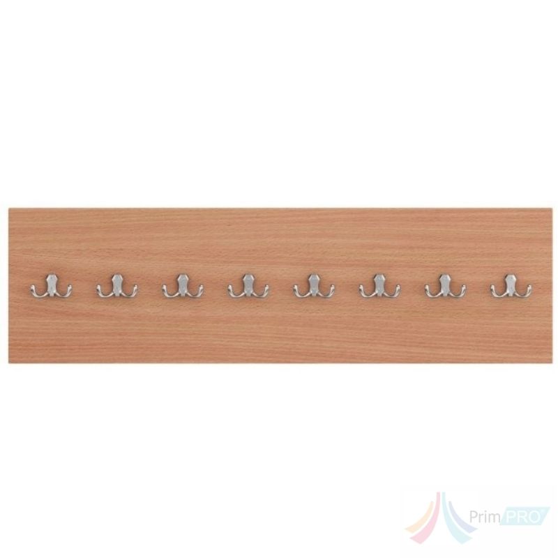 Cuier cu 8 agatatori Eliss, 1004 x 254 mm Cuier cu 8 agatatori Eliss, 1004 x 254 mm PRO38367, PAL melaminat, Cant ABS, Fag - imagine 1
