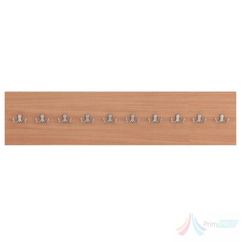 Cuier cu 10 agatatori Eliss, 1200 x 300 mm Cuier cu 10 agatatori Eliss, 1200 x 300 mm PRO11423, PAL melaminat, Cant ABS, Fag - imagine 1
