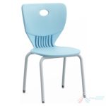 Scaun vizitator PRO11027 tip scoica cu sezut din plastic, Albastru, Gri, Verde - imagine 2