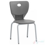 Scaun vizitator PRO11027 tip scoica cu sezut din plastic, Albastru, Gri, Verde - imagine 3