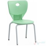 Scaun vizitator PRO11027 tip scoica cu sezut din plastic, Albastru, Gri, Verde - imagine 4