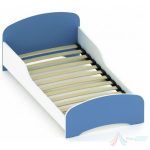 Pat cresa copil 1400 x 700 x 500 mm PRO13311, PAL melaminat, Alb, Galben, Albastru - imagine 3