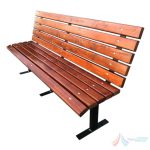 Bancă stradală parc PRO29 – lemn și metal - imagine 2