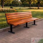 Bancă stradală parc PRO29 – lemn și metal