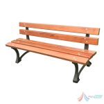 Bancă stradală parc PRO48 – lemn și metal