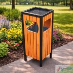 Cos Gunoi Parc cu Capac si Scrumiera PRO01